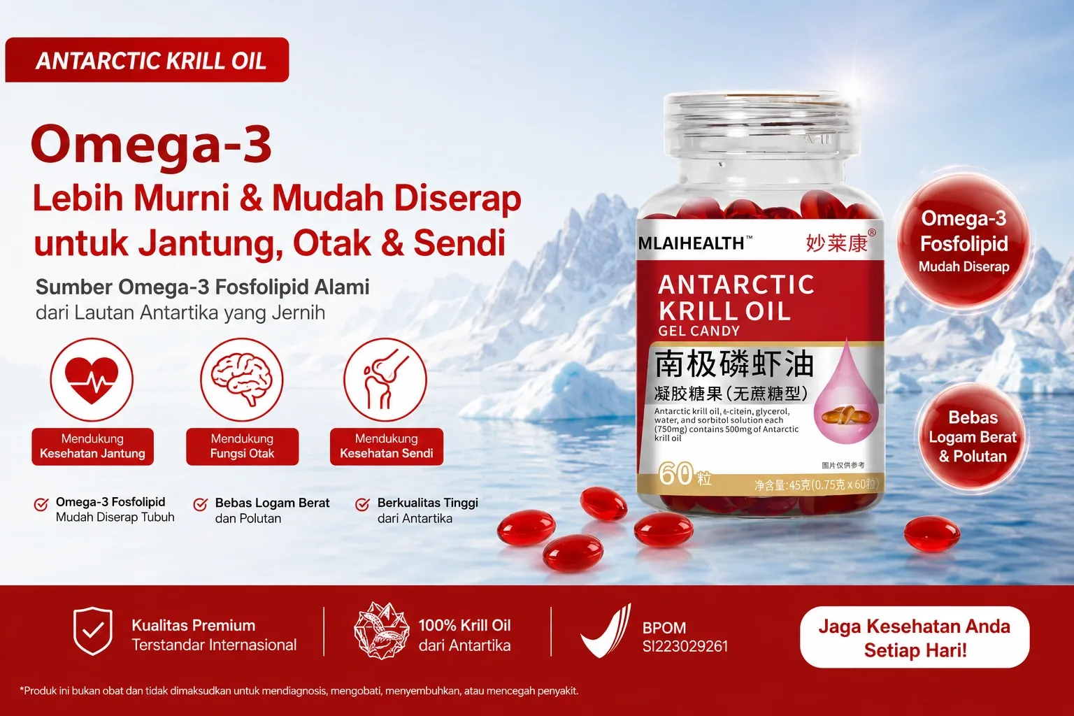 Omega 3 untuk jantung, otak, dan sendi